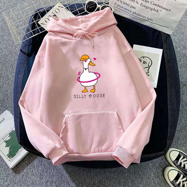 Women's hoodie with funny duck motif Chic & Stil