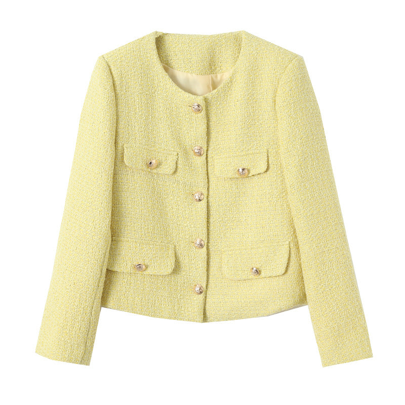 Women's elegant tweed jacket with decorative button details Chic & Stil