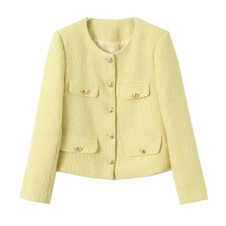 Women's elegant tweed jacket with decorative button details Chic & Stil