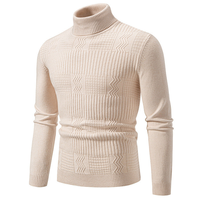Elegant turtleneck sweater for men with textured design Lune London