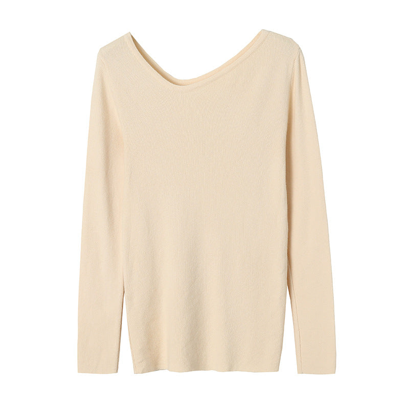 Ladies long-sleeve shirt with fine rib structure Chic & Stil