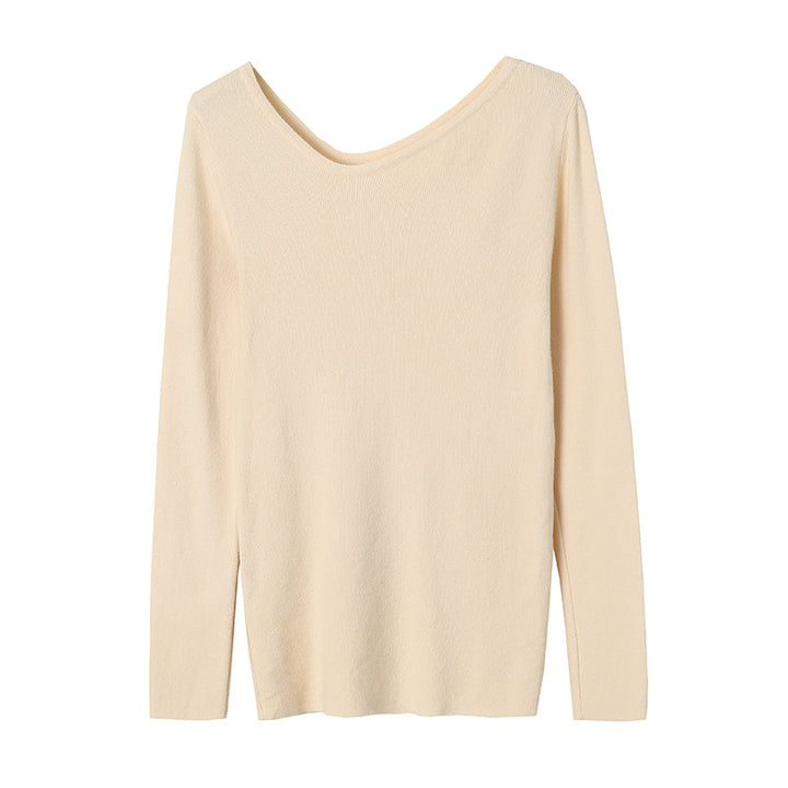 Ladies long-sleeve shirt with fine rib structure Chic & Stil