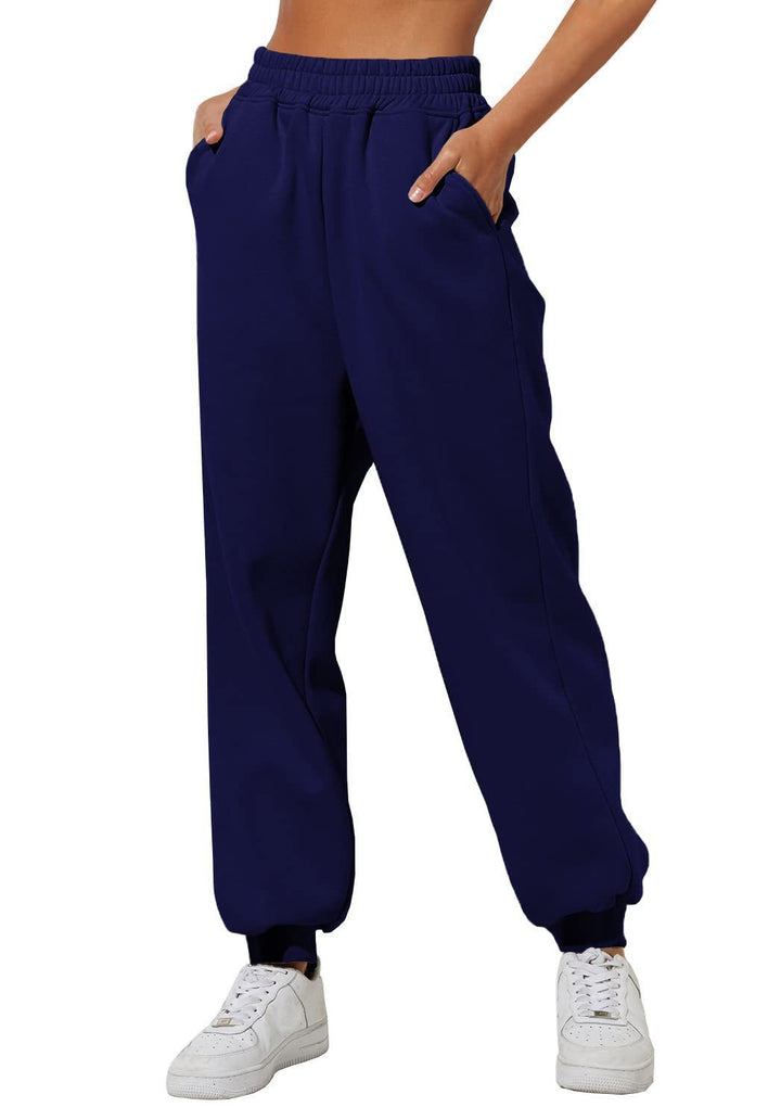 Casual women's jogger pants with elastic waistband and practical pockets Lune London