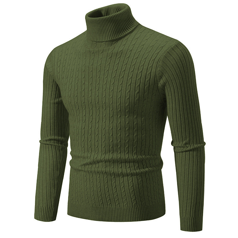 Elegant roll-neck sweater for men in fine knit Lune London