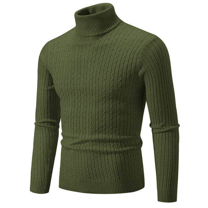 Elegant roll-neck sweater for men in fine knit Lune London