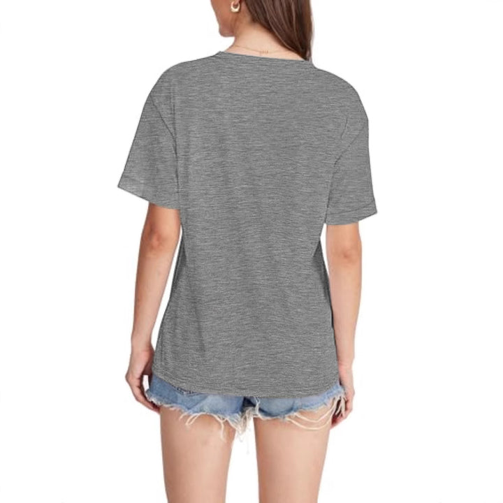 Ladies leisure V-neck T-shirt with pockets Lune London