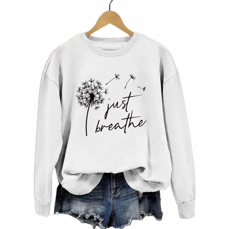 Sweat à capuche pour femmes avec motif de pissenlit inspirant Chic & Stil