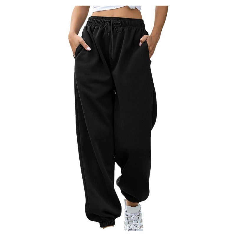 Women's leisure pants with a wide cut and elastic waistband Chic & Stil