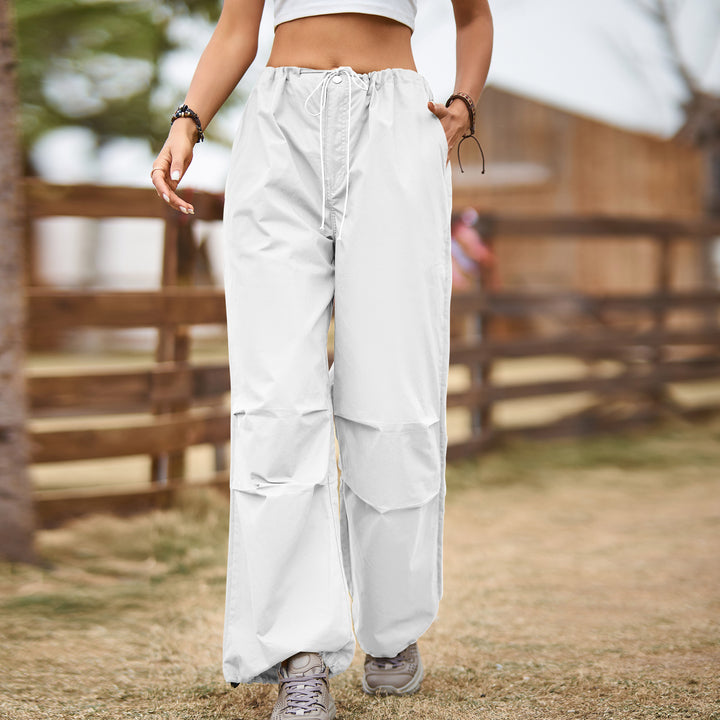 Cargo transport pants for women with elastic waistband and practical pockets Lune London