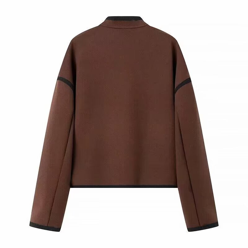 Fashion blazer jacket for women with button closure and contrasting accents Lune London