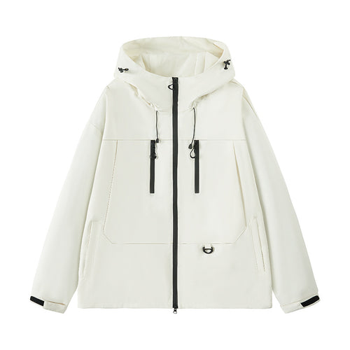 Men's water-repellent outdoor jacket with adjustable hood and multifunctional pockets Lune London