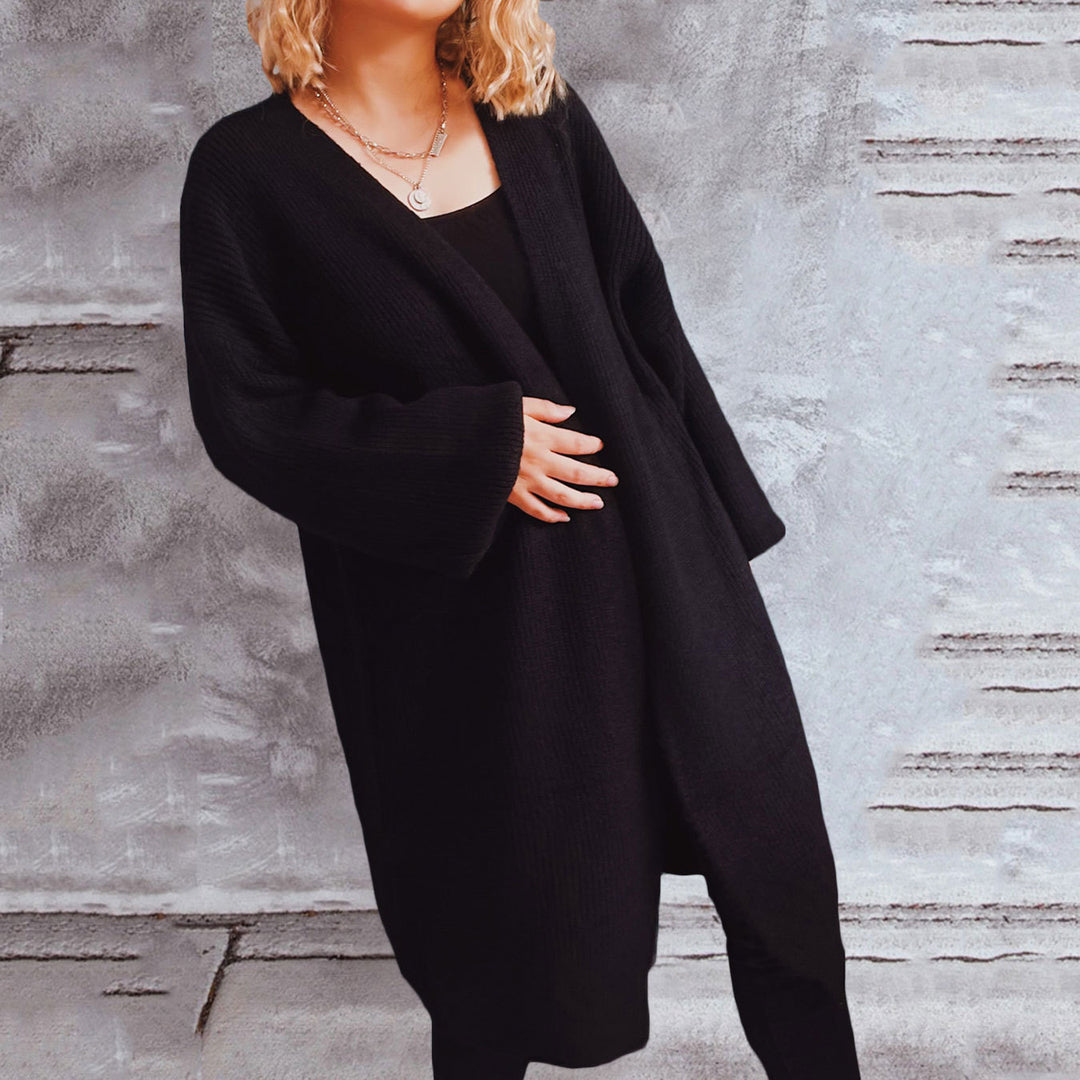 Cardigan oversized femme avec décolleté en V profond et coupe décontractée Chic & Stil
