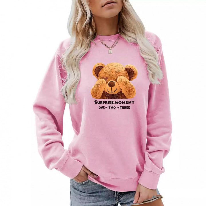 Women's leisure sweater with cute bear design Lune London