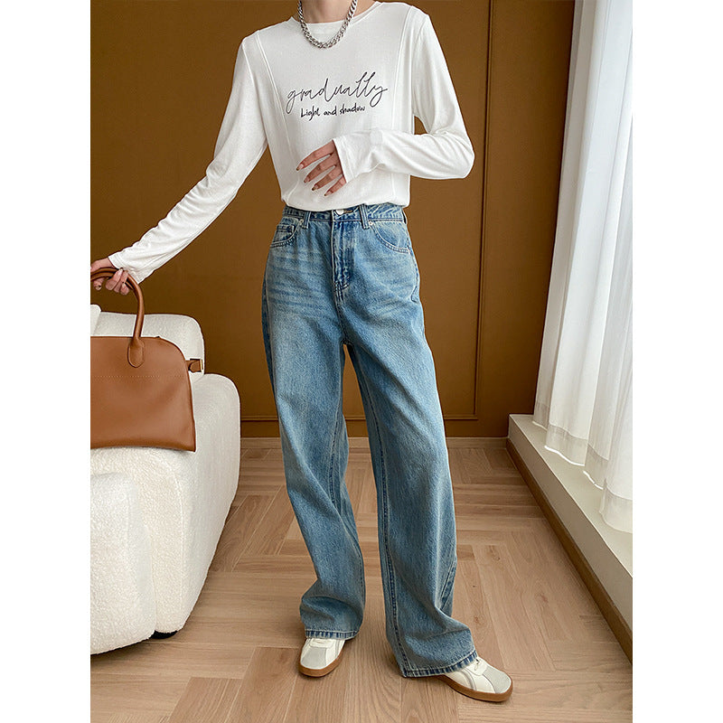 Women's high-waisted wide-cut jeans Chic & Stil