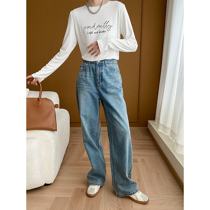 Women's high-waisted wide-cut jeans Chic & Stil