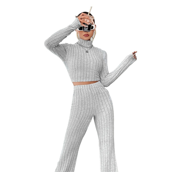 Pull court pour femmes avec taille haute et jambe large Chic & Stil