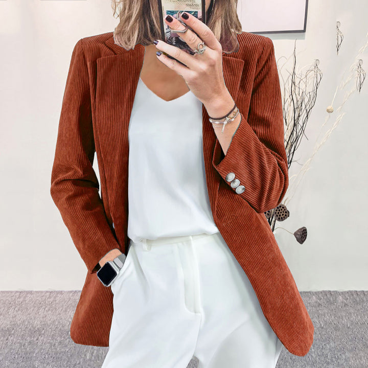 Elegant women's blazer jacket with striped pattern and modern cut Lune London