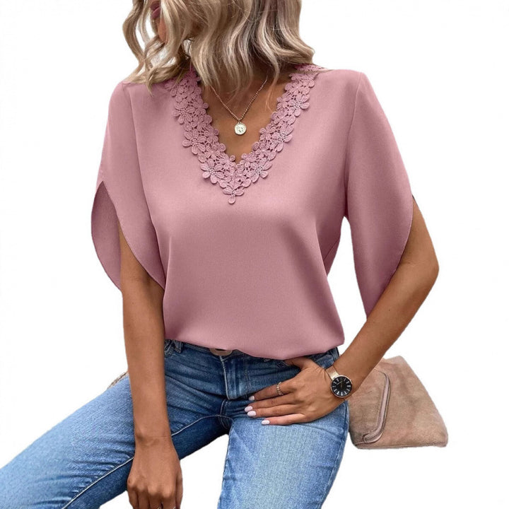 Elegant women blouse with lace decoration Lune London