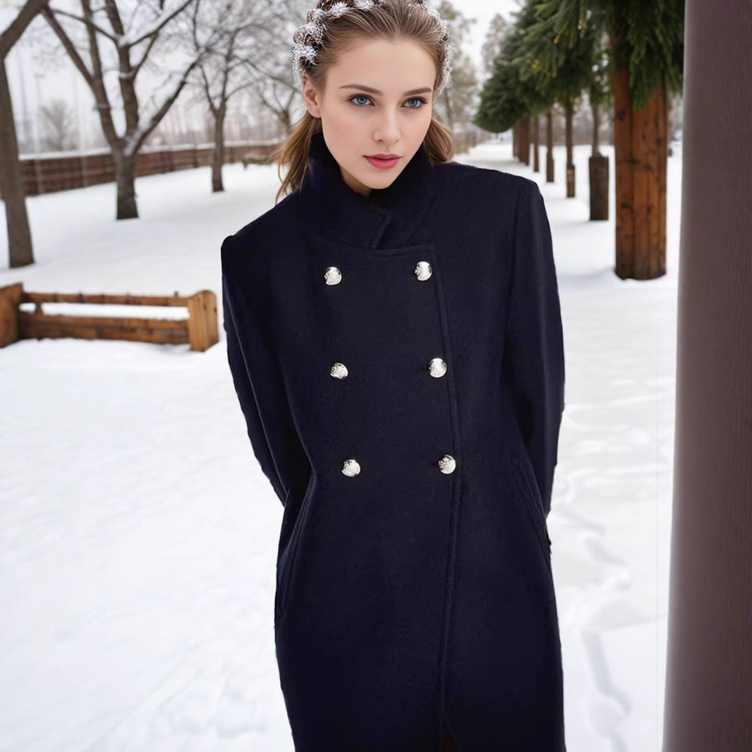 Women's quilted coat with double-breasted buttons and high-quality finish Lune London