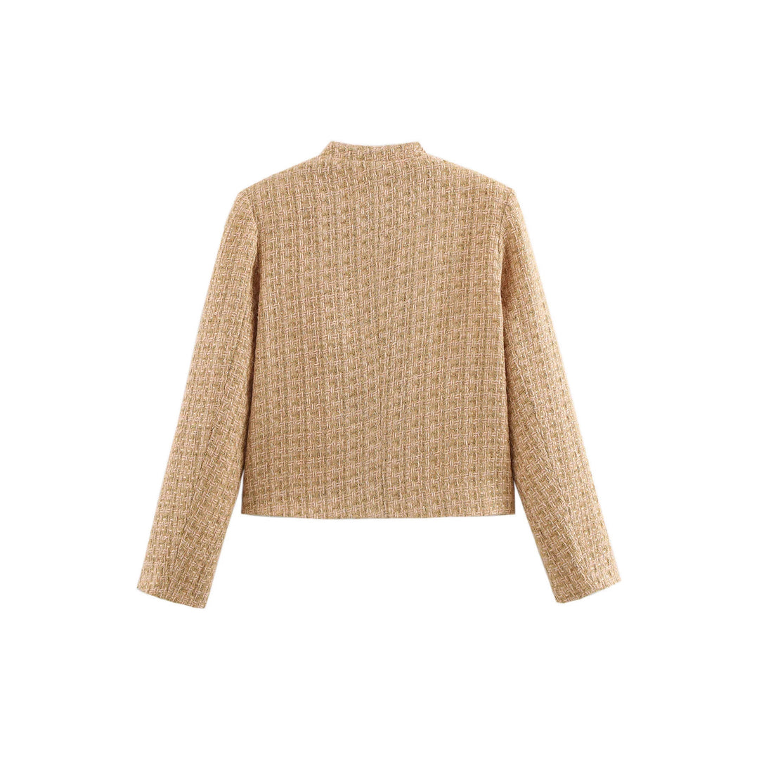 Elegant women's tweed jacket with structured design and practical pockets Lune London