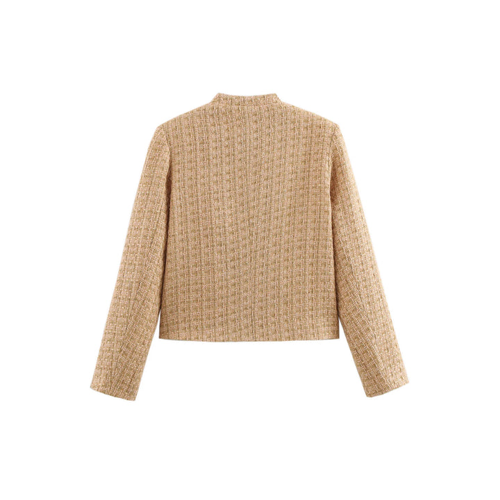 Elegant women's tweed jacket with structured design and practical pockets Lune London