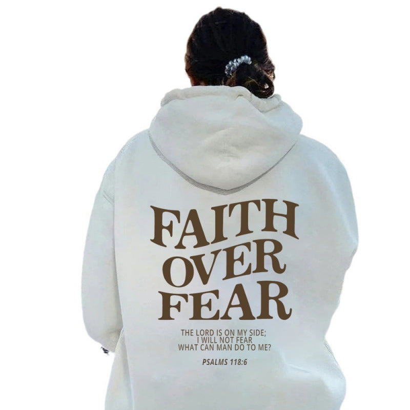 Women's hoodie with inspirational lettering and high-quality cotton Lune London