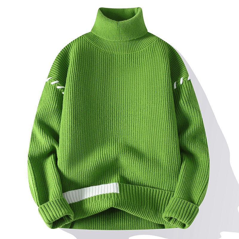 Thick turtleneck sweater for women with decorative details on the sleeves Lune London