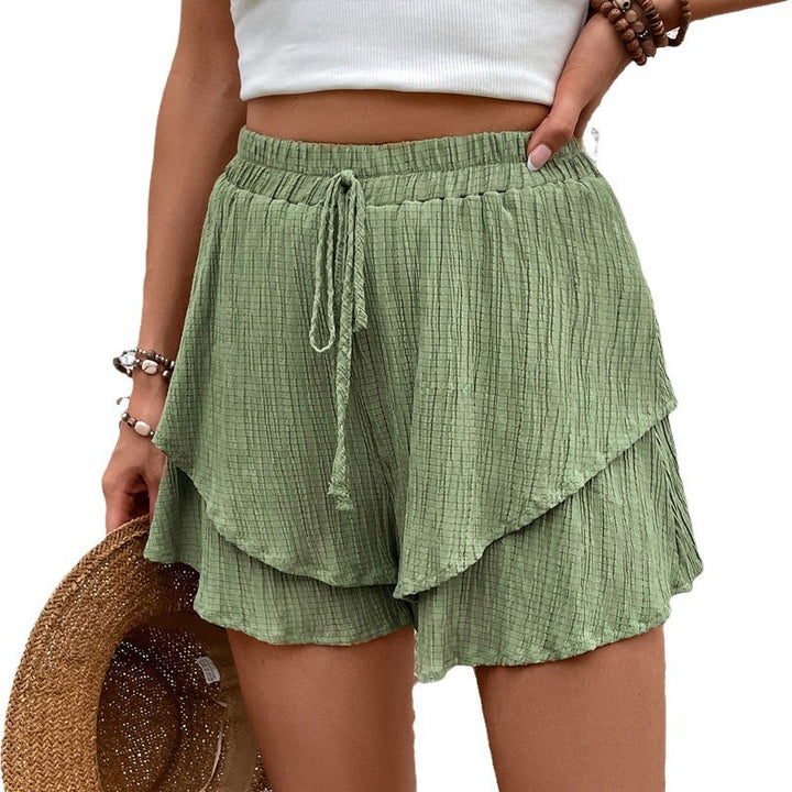 Ruffled tiered shorts for women Lune London
