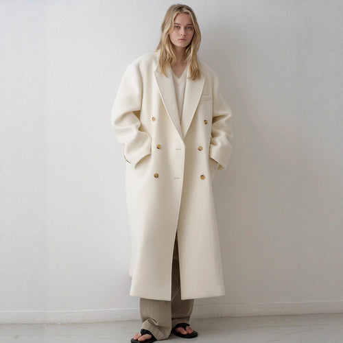 Veste longue oversize pour femmes avec patte de boutonnage double Chic & Stil