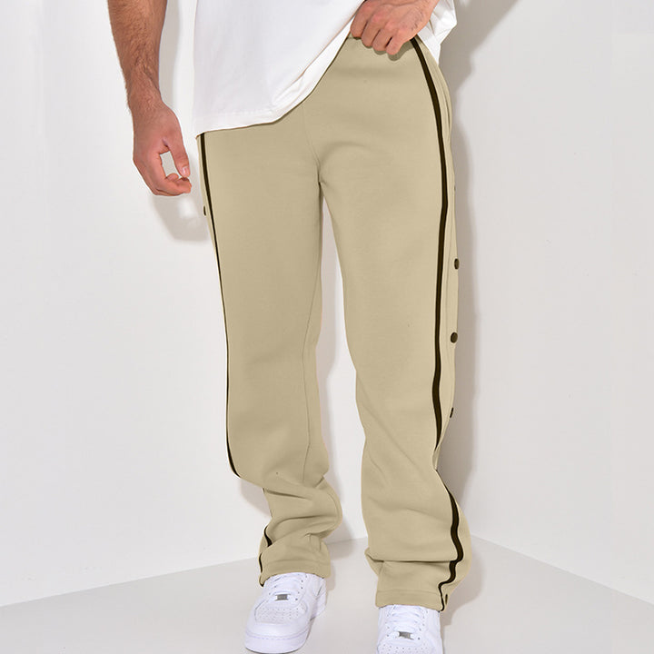 Sporty men's jogger pants with practical snap buttons Lune London