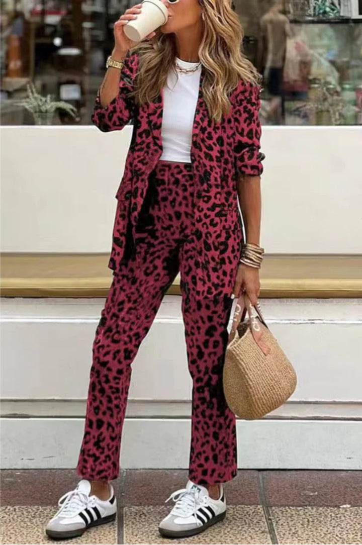 Veste Blazer Élégante Femme en Imprimé Animal Moderne Chic & Stil