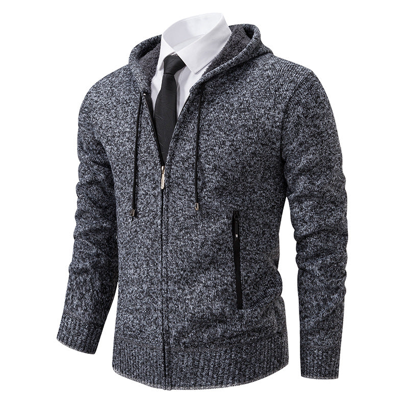 Hooded jacket for men with soft fleece lining and elegant details Lune London