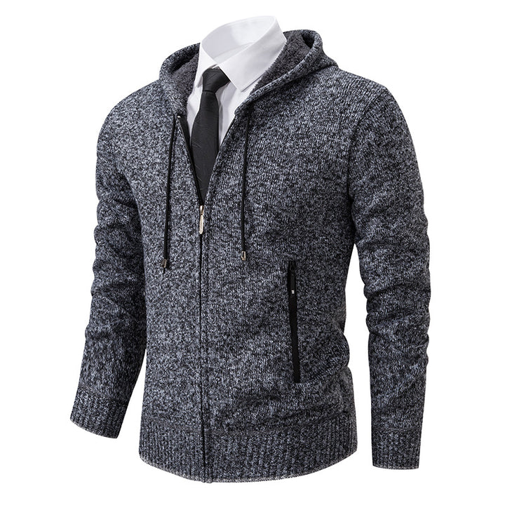 Hooded jacket for men with soft fleece lining and elegant details Lune London