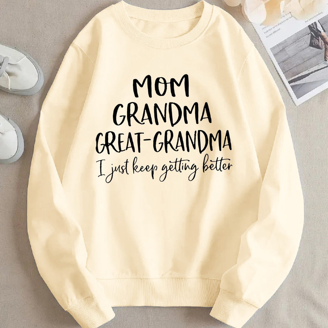 Sweat-shirt femme avec imprimé familial créatif et coupe confortable Chic & Stil