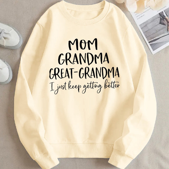 Sweat-shirt femme avec imprimé familial créatif et coupe confortable Chic & Stil