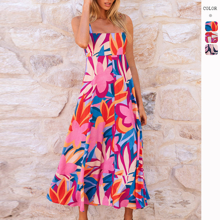 Chic & Stil Floral print maxi dress for women
