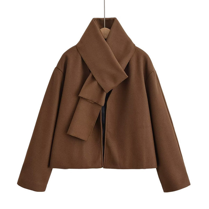 Ladies elegant transitional jacket with fashionable collar Lune London