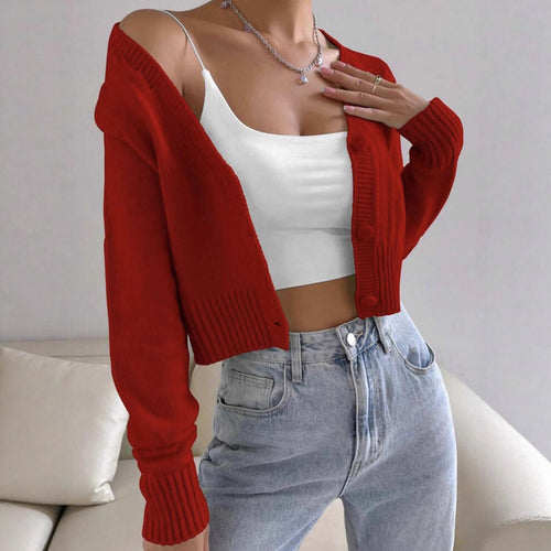 Ladies short sleeve cardigan with a fine ribbed knit design Lune London