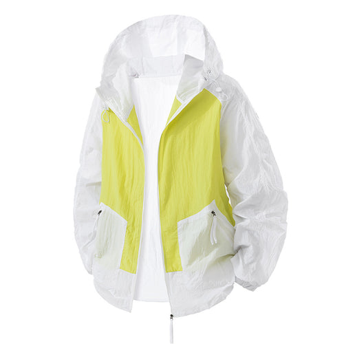 Lightweight women's windbreaker with adjustable hood and breathable properties Lune London