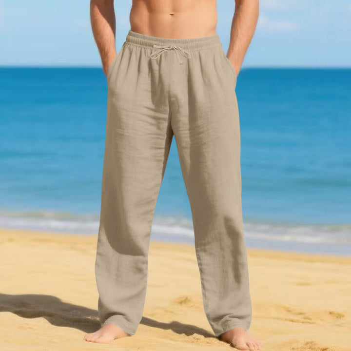 Men's lightweight beach pants with adjustable waistband Lune London