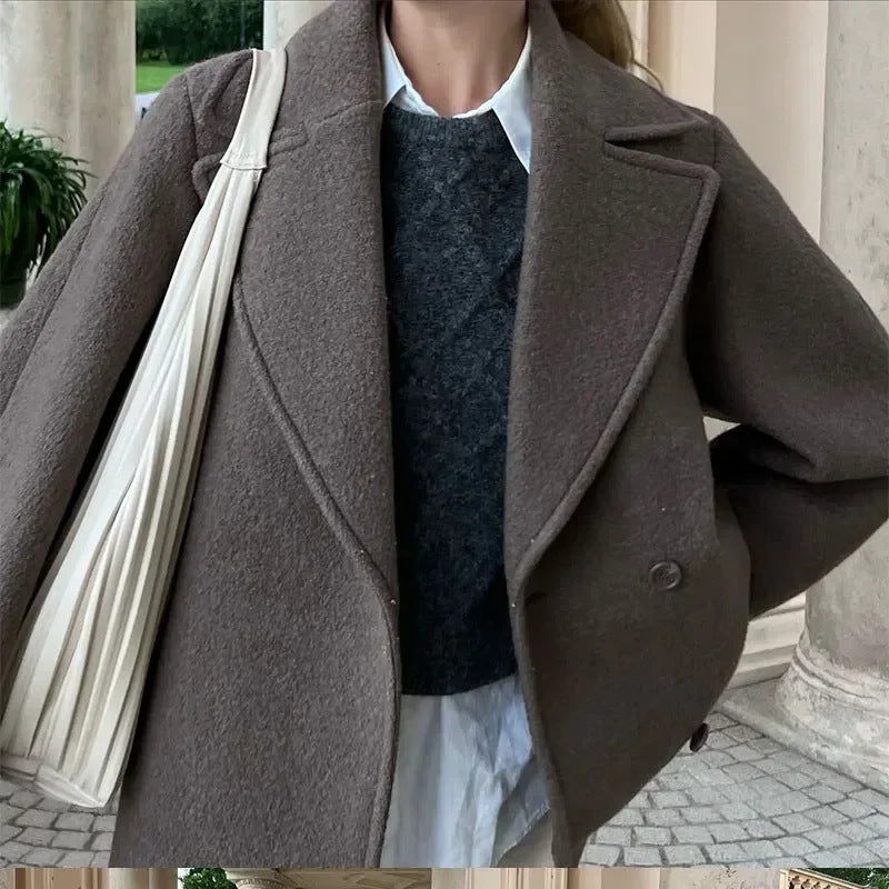 Oversized wool coat for women Lune London