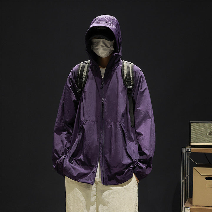 Lightweight and breathable casual jacket for men with adjustable hood Lune London
