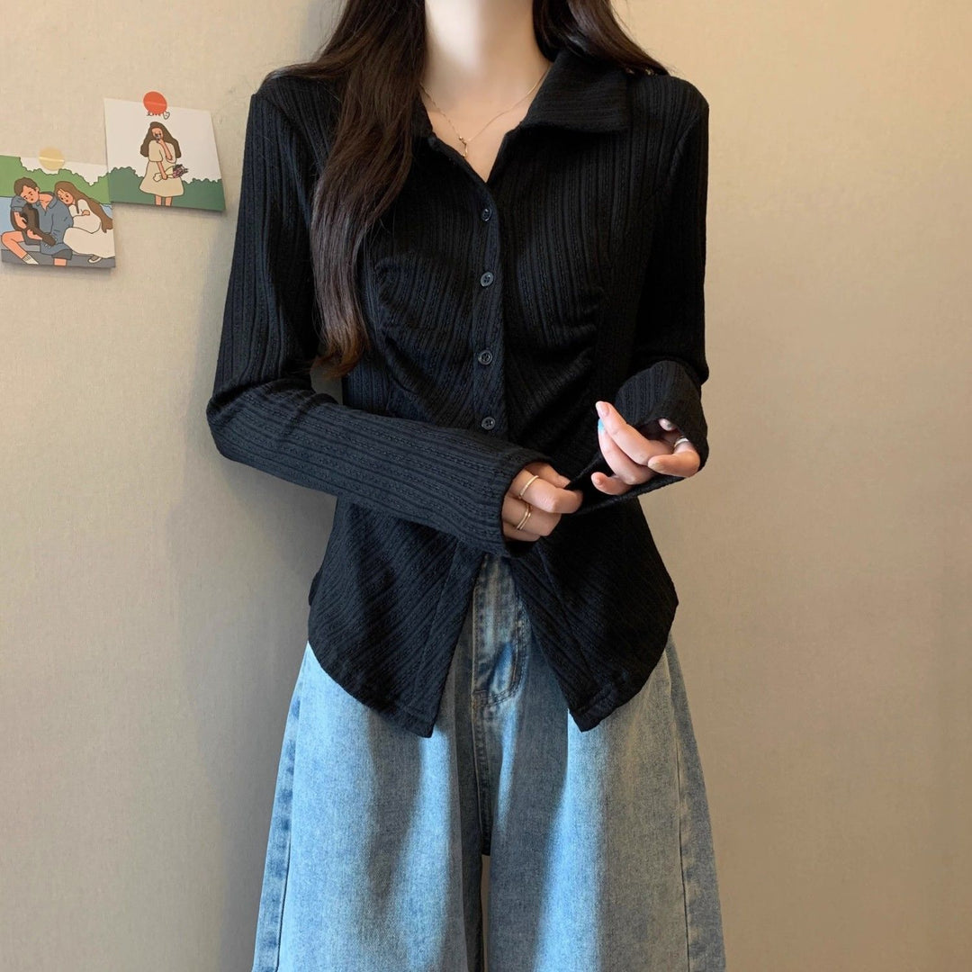 Blouse en tricot côtelé femme avec manches longues Chic & Stil