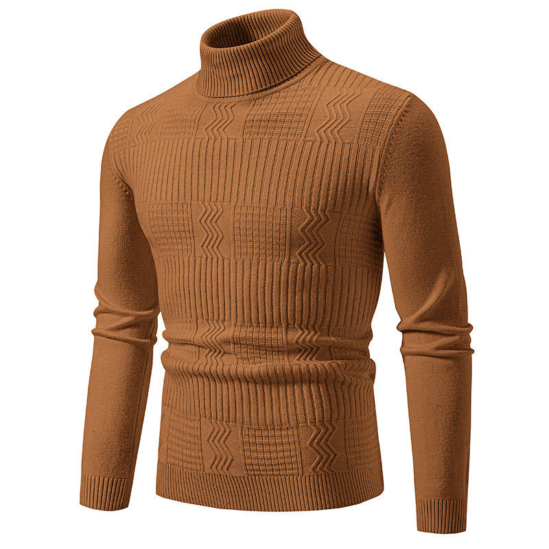 Elegant turtleneck sweater for men with textured design Lune London