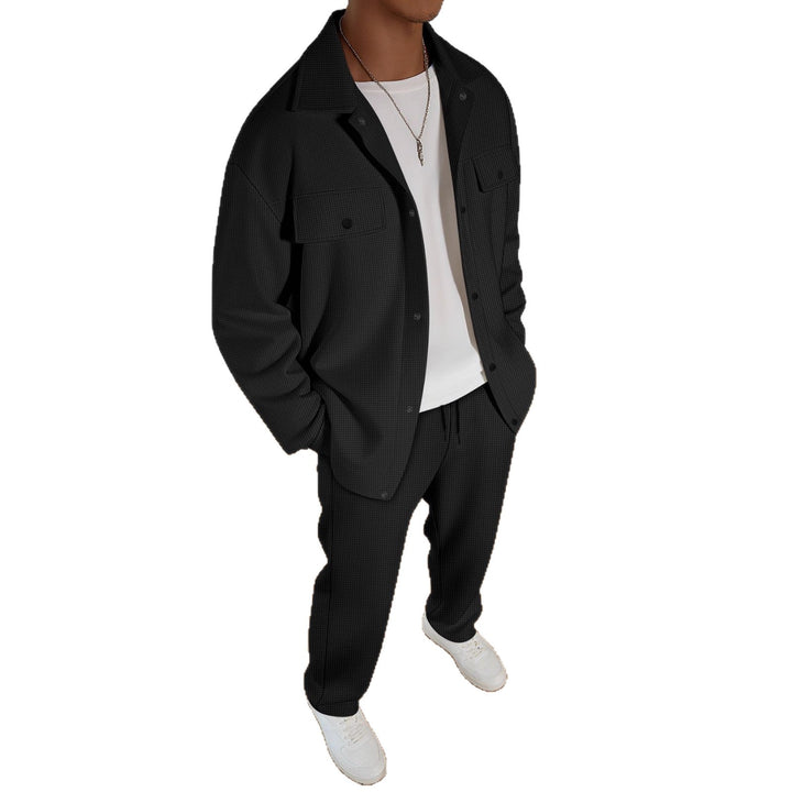 Casual set for men consisting of a striped coat and comfortable jogging pants Lune London