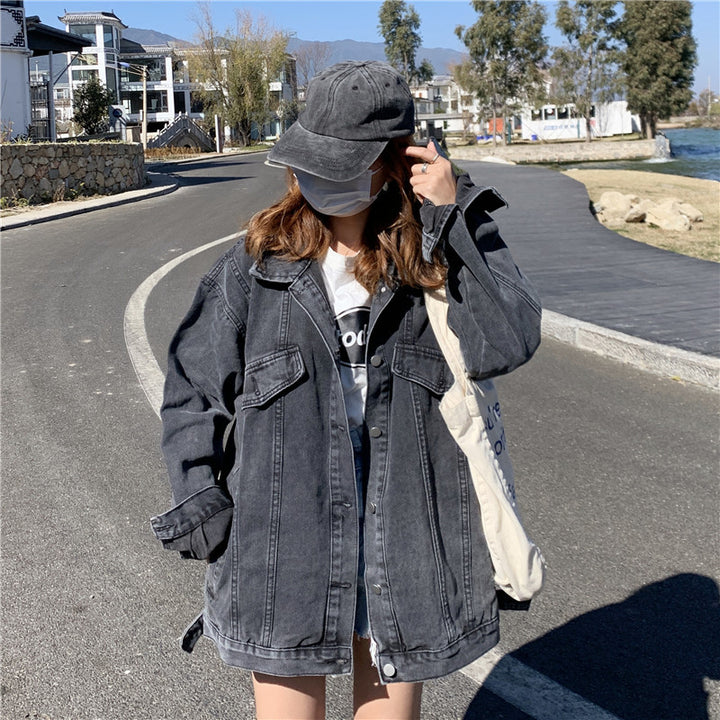 Veste en denim oversize pour femmes Chic & Stil