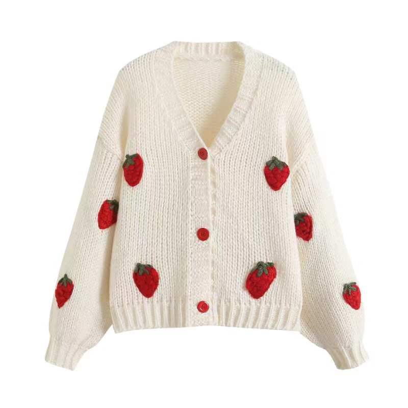 Sweater pour femmes avec broderie fruitée Chic & Stil