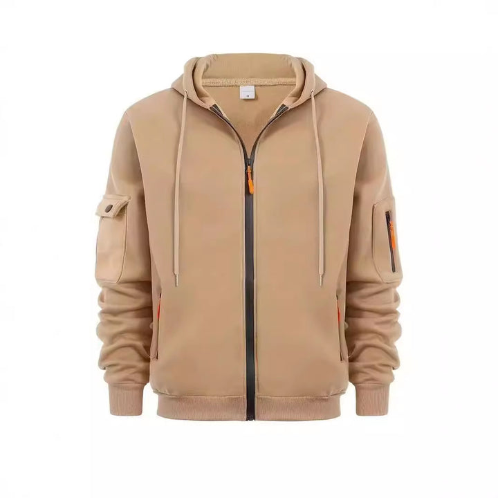 Men's functional hoodie jacket with practical zip pockets Lune London