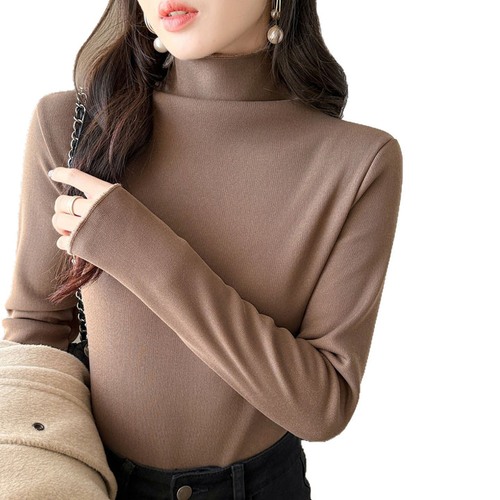 Women's fitted long sleeve top with high collar Chic & Stil