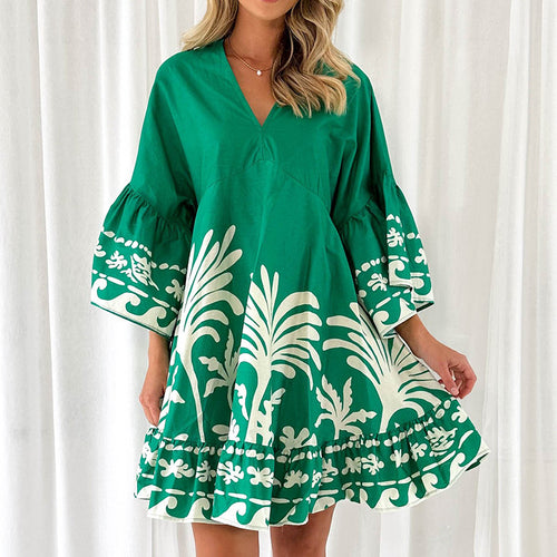 Casual summer dress for women with puff sleeves Chic & Stil
